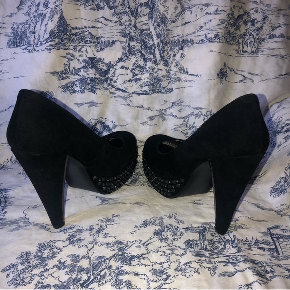 Sam Edelman ‘York’ Black Suede Studded Platform Pumps Size 10. - Picture 10 of 10